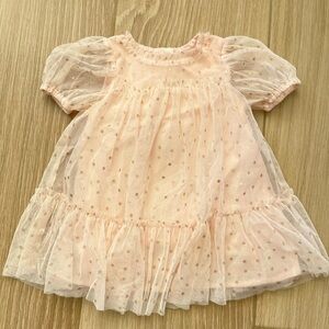 Cat & Jack Baby Pink Shimmery Star Tulle Dress